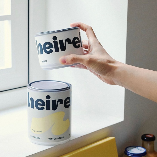 heirei 프라이머 젯소 0.5L 친환경 수성 페인트 백색