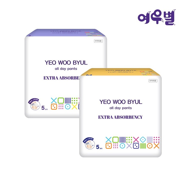 올데이 팬티형 생리대 2팩 / 입는 오버나이트