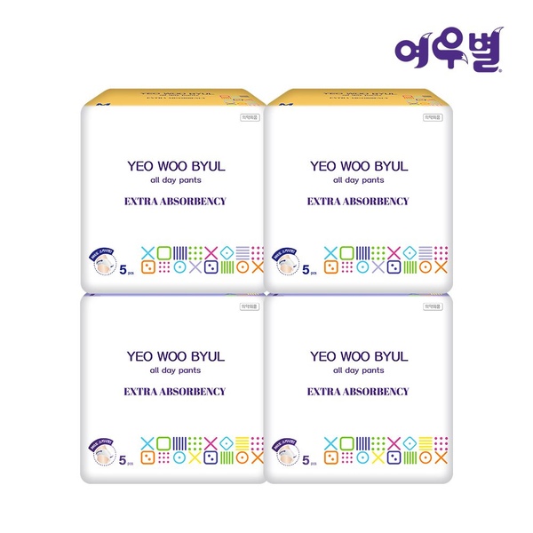 올데이 팬티형 생리대 4팩 / 입는 오버나이트