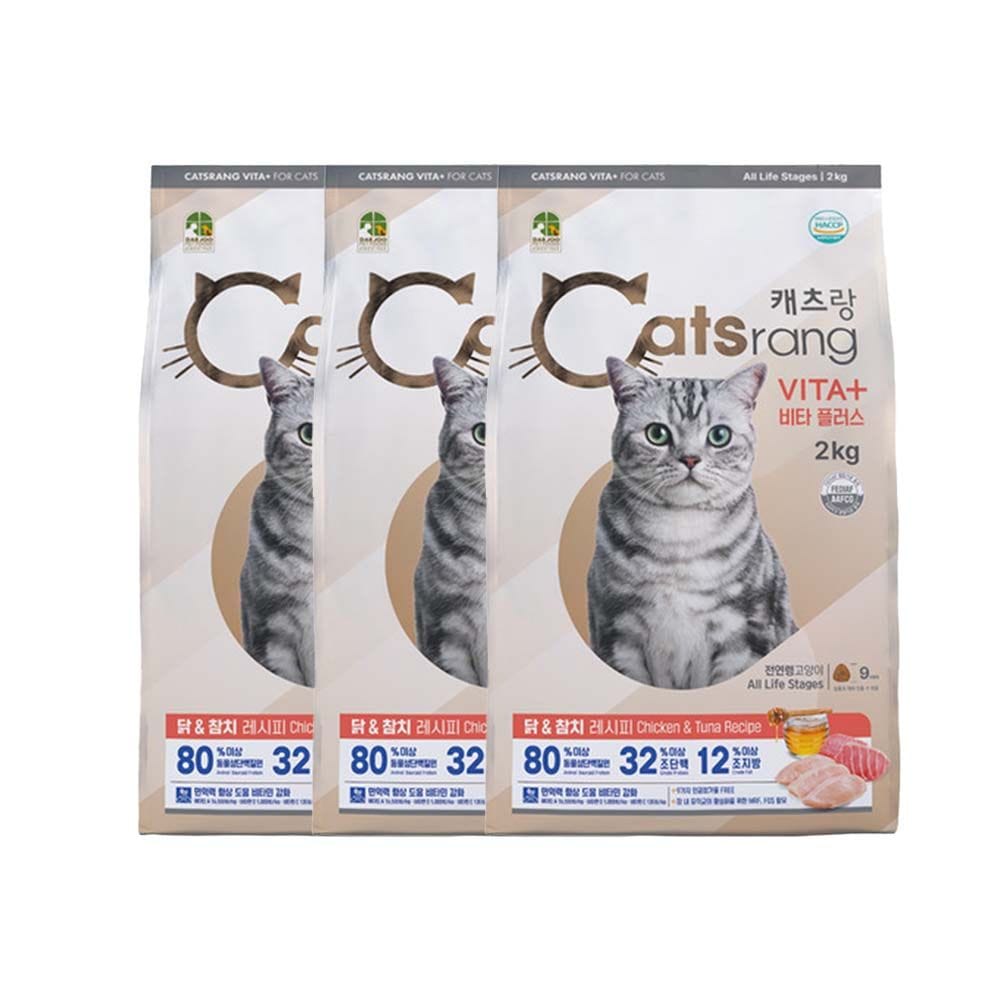 캐츠랑 전연령 비타플러스 2kg x 3포 6kg 고양이사료 가격 비교 캐츠랑 캐츠랑 전연령 비타플러스 2kg x 3포 6kg 고양이사료