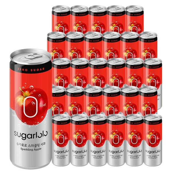 슈가로로 스파클링 사과 캔 250ml*30개