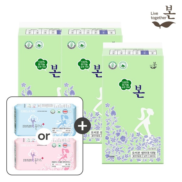 오씨본 대형 24P, 3팩+본플러스 라이너 1팩