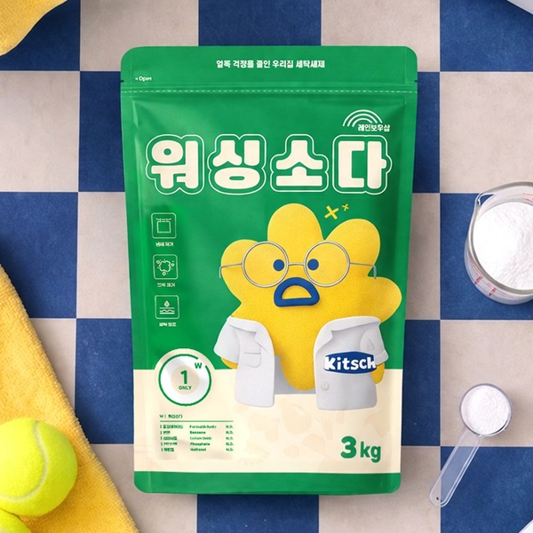 레인보우샵 워싱소다 키치 3kg 천연세제