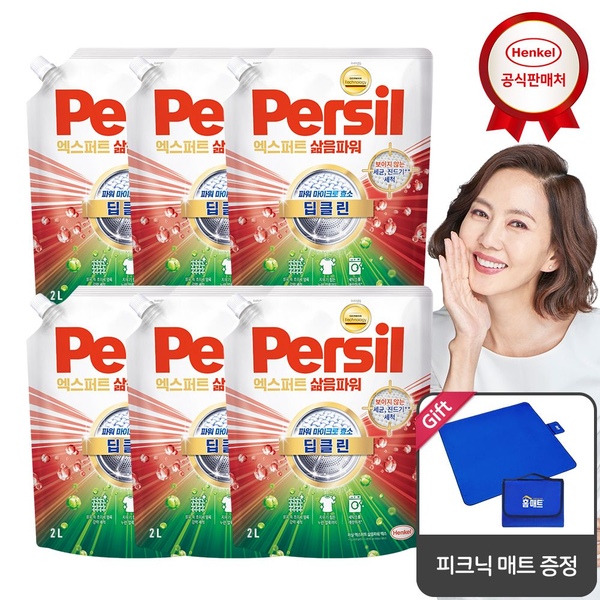 퍼실 딥클린 하이진젤 2.0Lx6개 겸용_매트 증정