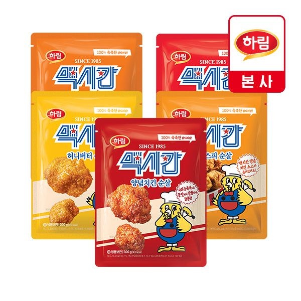 [맥시칸] 순살치킨 (크리스피, 핫크리스피 외 3종) 5종 2+2, 4팩 골라담기