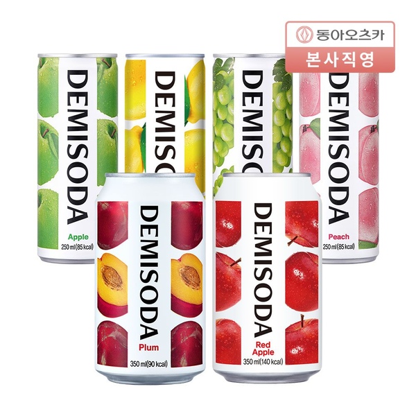 데미소다 250ml/350ml CAN 6종 1박스