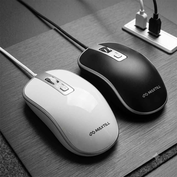 MO-M202U 저소음 유선 마우스 PC 노트북 조용한 사무실 사무용 회사 선물