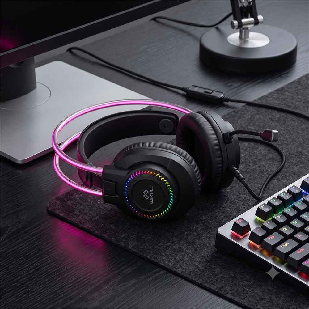 MO-GH300U 헤드셋 USB 게이밍 RGB LED 라이트 헤드폰 PC 노트북 데스크탑 가격 비교 맥스틸 MO-GH300U 헤드셋 USB 게이밍 RGB LED 라이트 헤드폰 PC 노트북 데스크탑