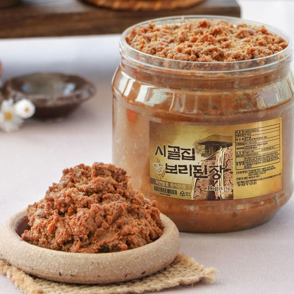 은은한 단맛과 깊은 감칠맛 수제 시골보리된장 1kg + 1kg 외