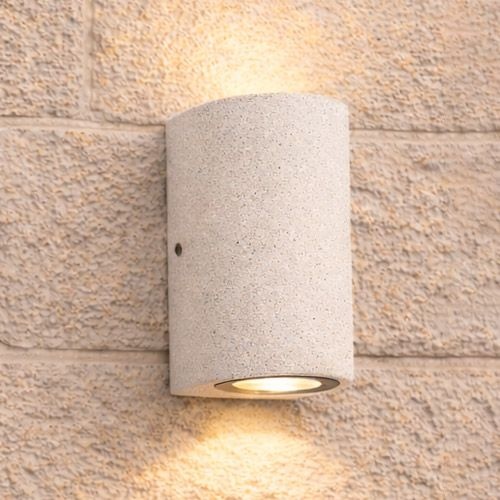 소노조명 그레인 스톤 D형 콘크리트 벽등 LED 4W IP65 방수 외부벽등 겸용