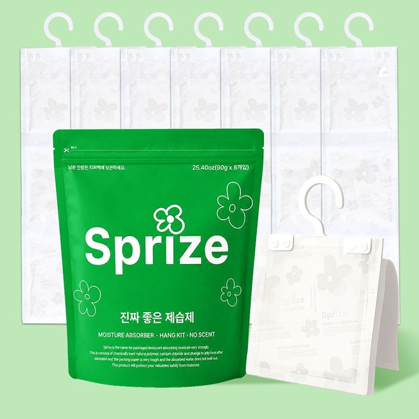 서프라이즈 대용량 옷걸이형 제습제 이불 옷장 습기 제거제 90g, 8개입