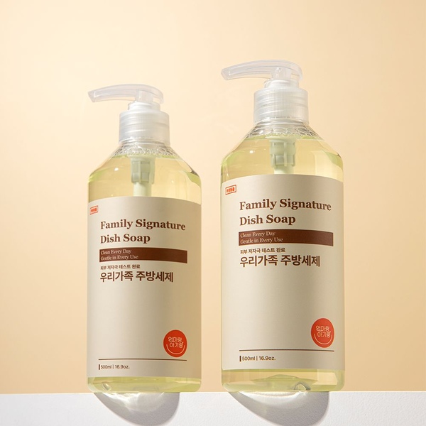 우리가족 과일 채소용 세척제 식기세척 젖병세정 500ml x2개
