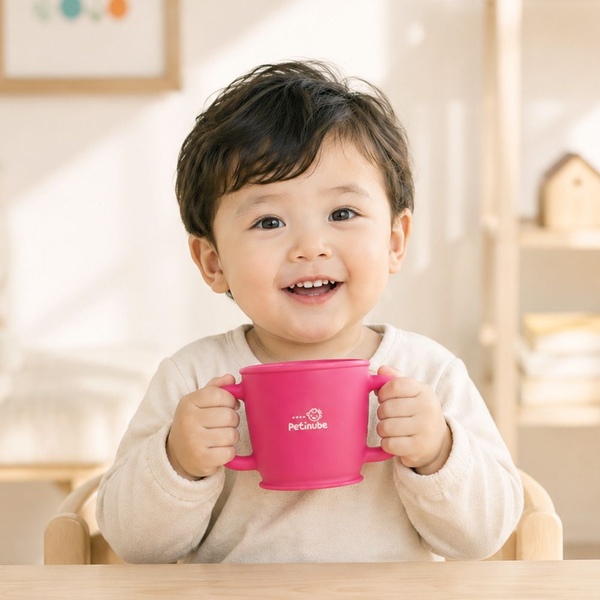 실리콘 손잡이 양손잡이 컵 170ml