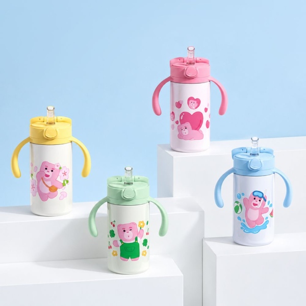 JOONIE 주니 벨리곰 원터치 이지 스테인리스 빨대컵 280ml