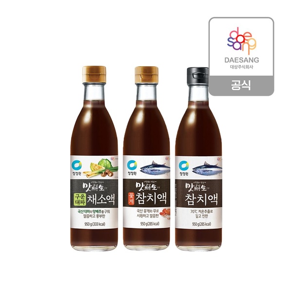 맛선생 참치액950g 3종(참치/꽃게참치/구운대파채소) 2개 골라담기
