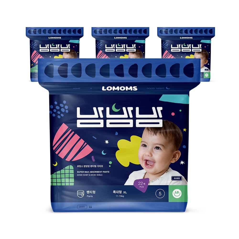 밤밤밤 팬티형 기저귀 5단계(XL) 22매x4팩 가격 비교 로맘스 밤밤밤 팬티형 기저귀 5단계(XL) 22매x4팩
