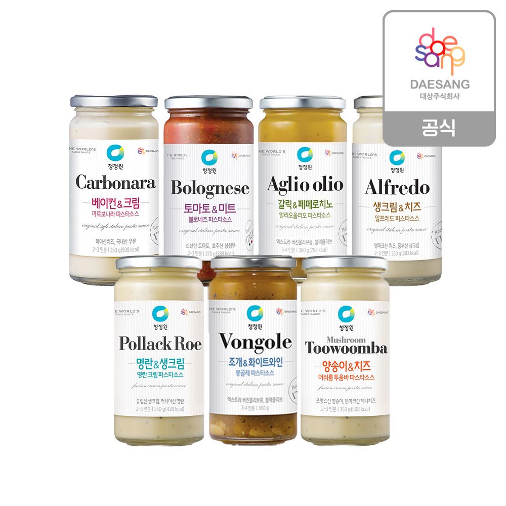 파스타소스350g 7종(오일/크림/미트 외) 3개 골라담기 가격 추이 청정원 파스타소스350g 7종(오일/크림/미트 외) 3개 골라담기 - 최저가 18,480원