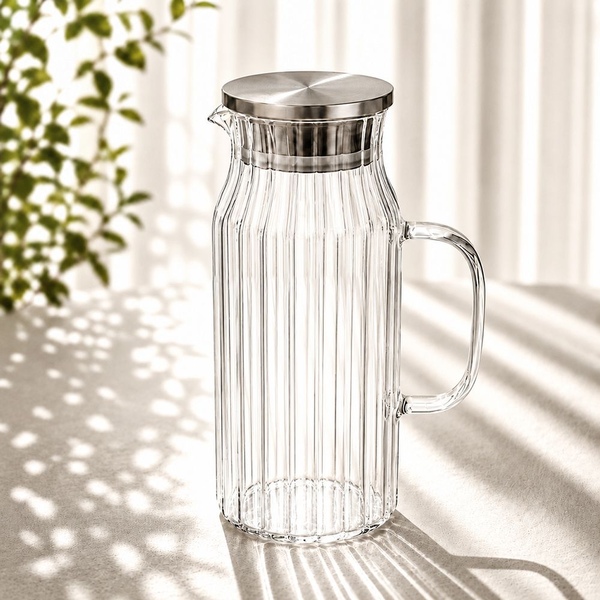 내열유리 냉장고 손잡이 물통 라인 물병 1.5L