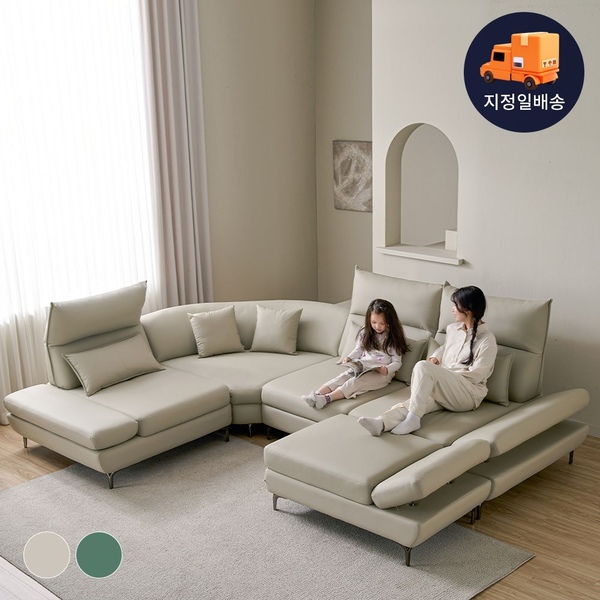 [오늘의집 단독] [지정일배송] 윈 시그니처 코너형 3/4/5/7인 코브라 스윙 가죽소파