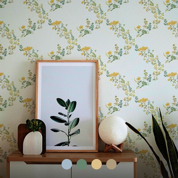 [오늘의집 단독] 셀프 스티커 떼기 쉬운 패브릭 벽지 Small Thing pattern
