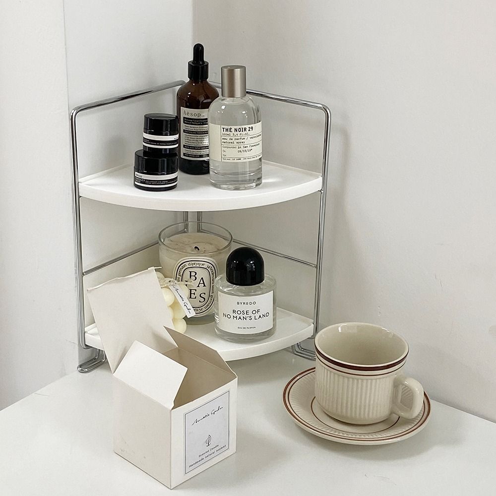 아워버셜 2단 향수 코너 선반 화장대 정리 디퓨저 트레이 책상 데스크테리어 구석 소품 정리함 보관