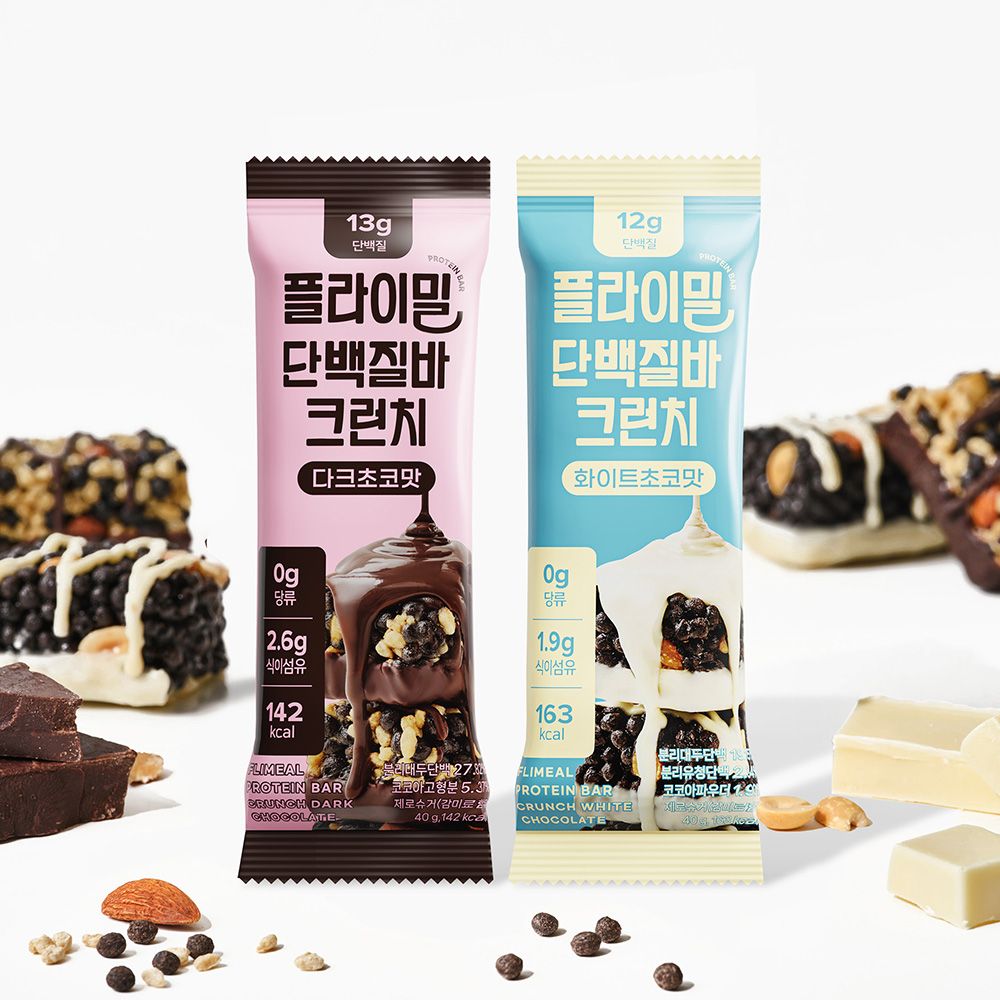 단백질 바 크런치 40g 9개입 (다크초코,화이트초코맛) 가격 비교 플라이밀 단백질 바 크런치 40g 9개입 (다크초코,화이트초코맛)