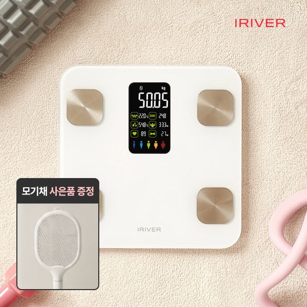 아이리버 대형 LCD 스마트 인바디 체지방 체성분 앱연동 체중계 BF-L303B