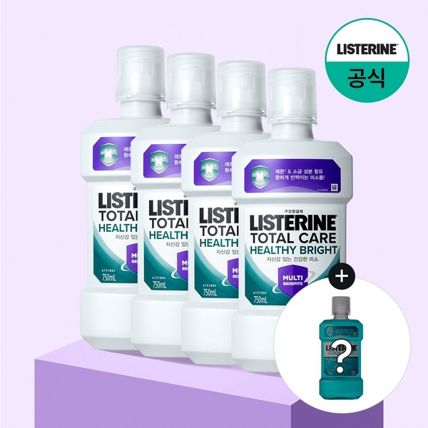 토탈 헬씨 브라이트 750ml x4+(증정)250ml랜덤(스트롱)