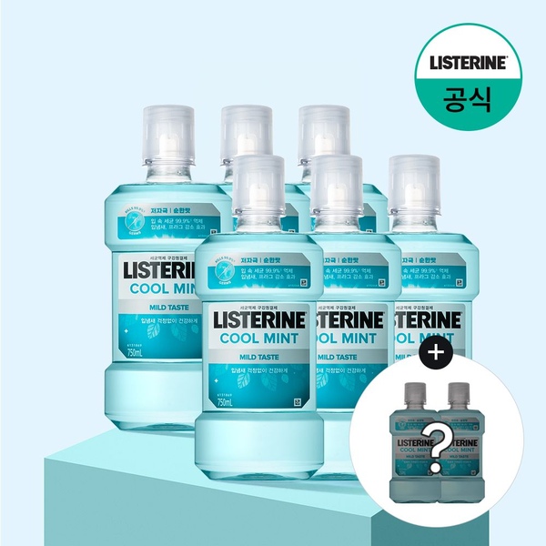 쿨민트 마일드 750ml x6+(증정)250ml x2 랜덤(마일드)
