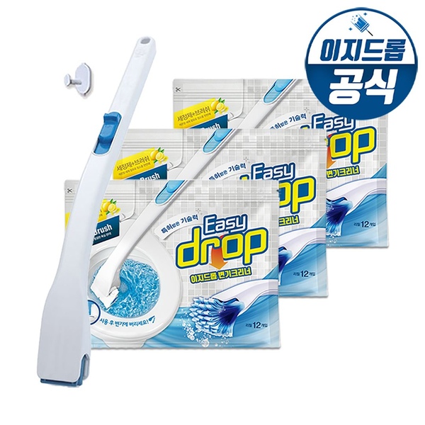 변기크리너 핸들 1개 + 리필 3팩(36개입/레몬향)