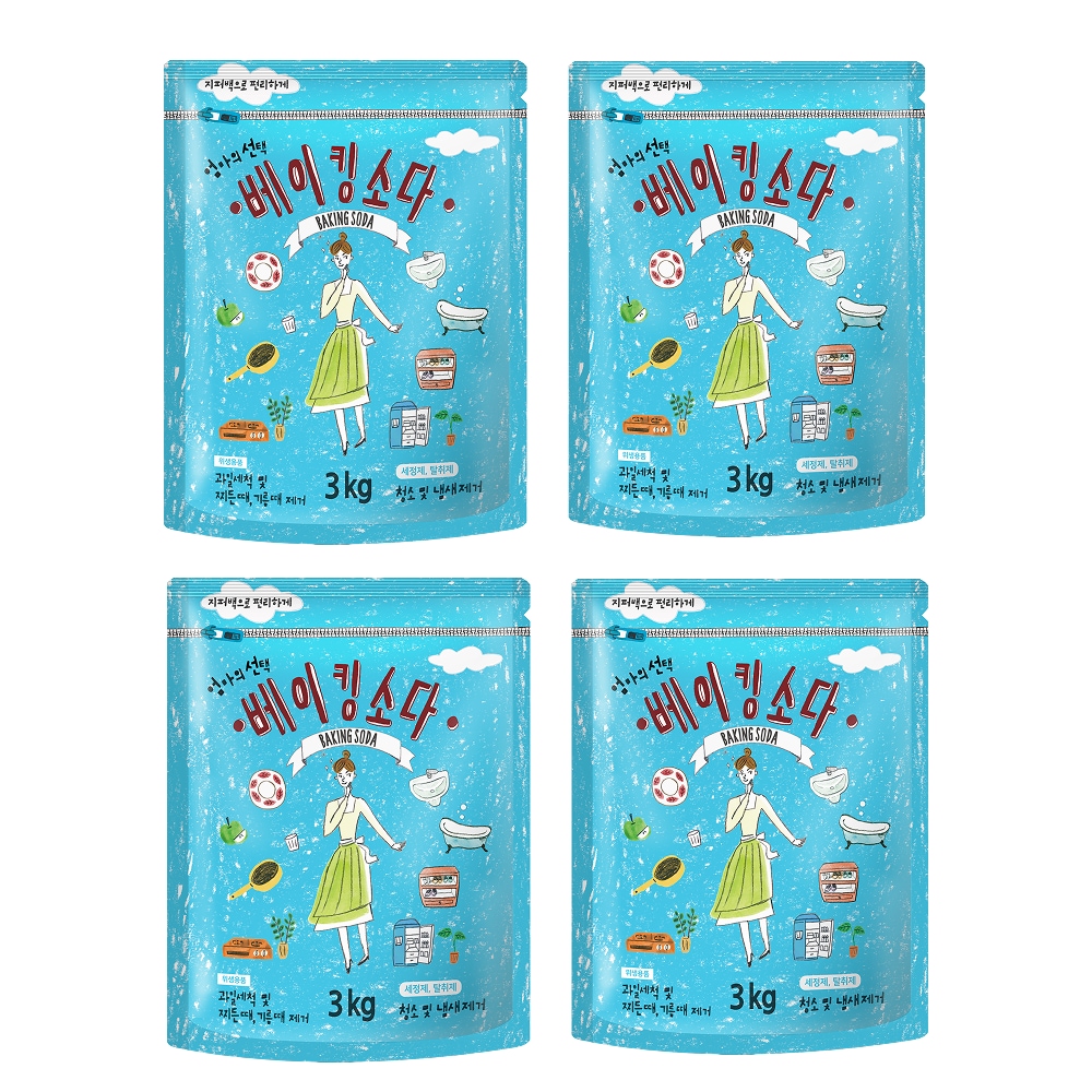 엄마의 선택 베이킹소다 3kg 지퍼백, 4개 가격 비교 엄마의 선택 엄마의 선택 베이킹소다 3kg 지퍼백, 4개
