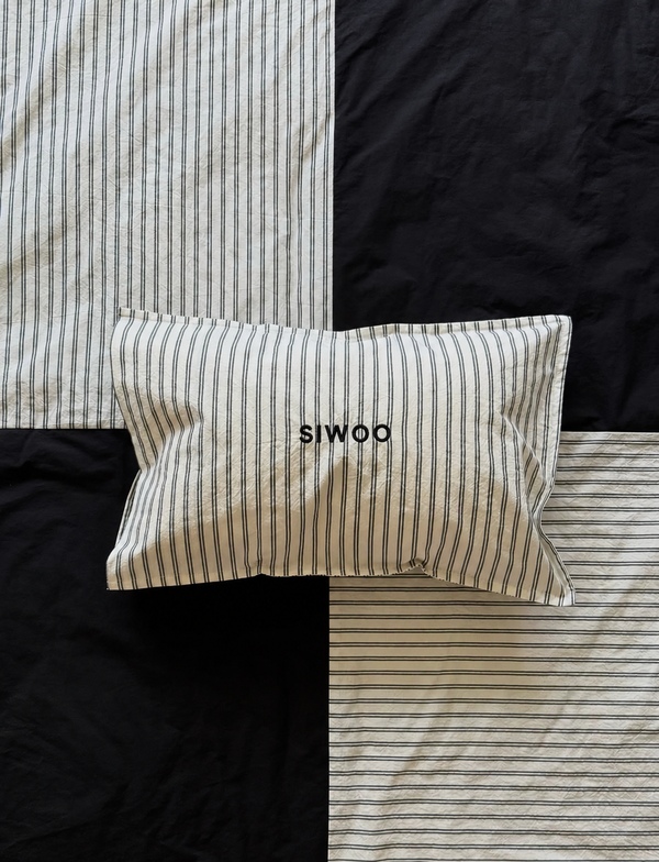아기 이니셜 베개, 자수베개, 유아필로우_black pillow