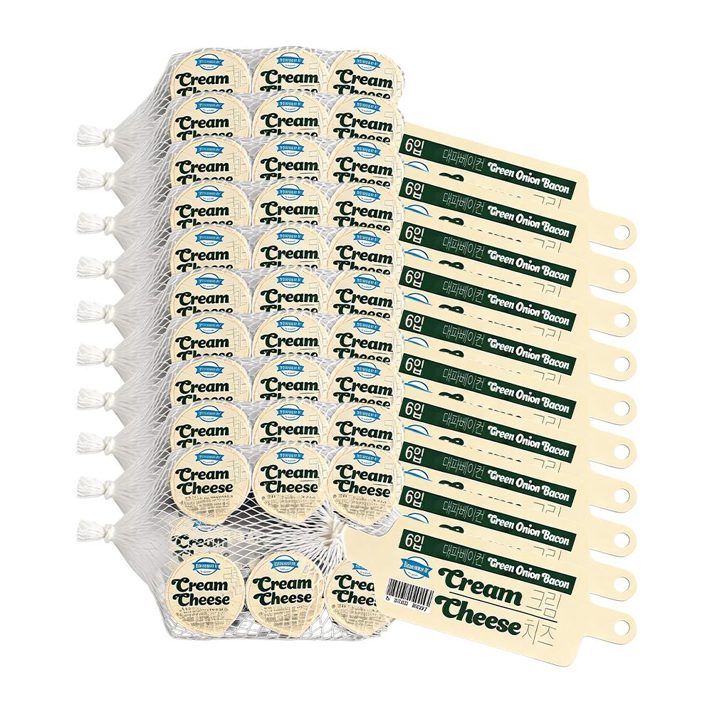 덴마크 크림치즈(대파베이컨/오리지널) 2종 150g (25g*6)*10개