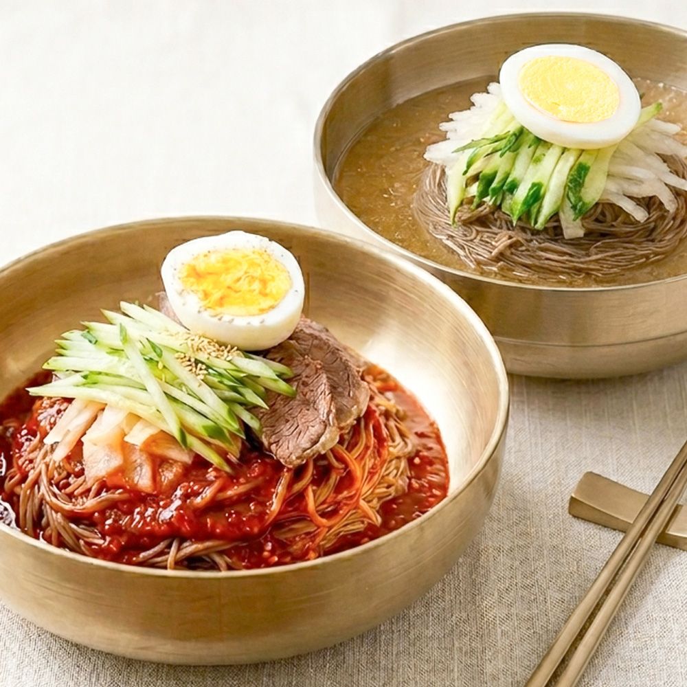 미식미풍 개별포장 도토리 물냉면 10인분 (도토리냉면 200g 10개 + 냉면 육수 10봉) 외