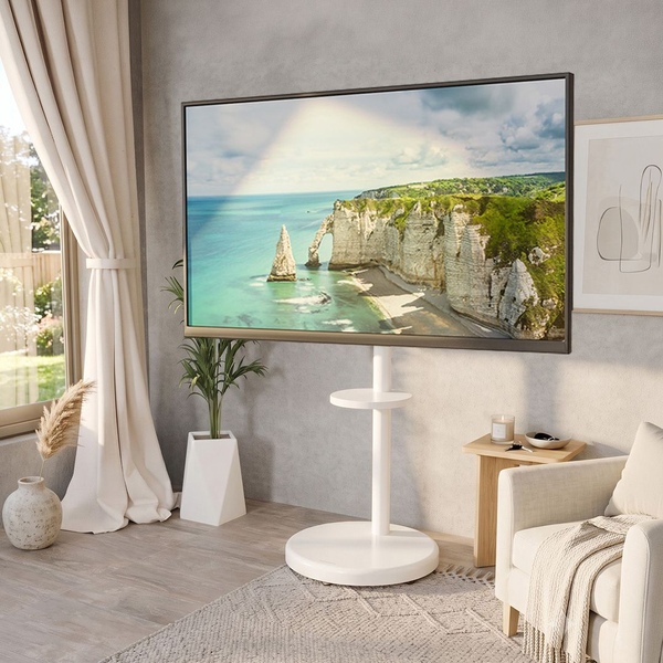 이동식 대형 모니터 TV 삼텐바이미 스탠드 티비 거치대 받침대 다용도 선반 SMB86W