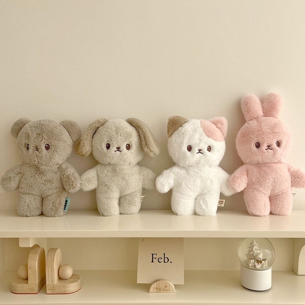 코지동물친구들 국산 아기 애착인형 토끼 곰 고양이 강아지