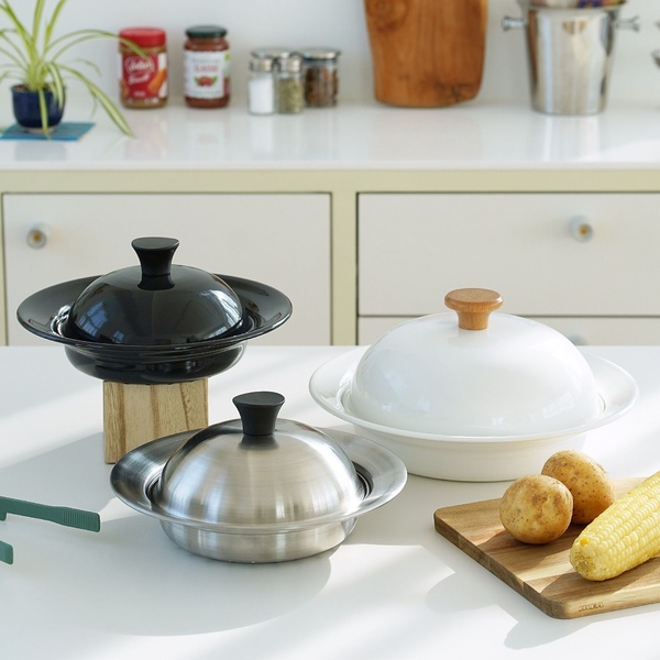 국산 멀티스티머 돔형 스텐찜기 법랑찜기 스테인레스 돔형 멀티스티머 24cm,18cm
