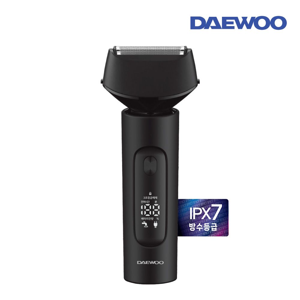 대우스토어 대우 3중날 LED 파워 전기 면도기 휴대용 여행용 C타입 충전식 건습식 방수