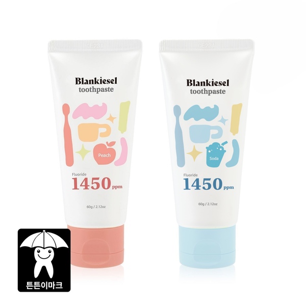 치약 1450ppm 고불소 샤인머스캣향 복숭아향 소다향 2단계 1+1 60g