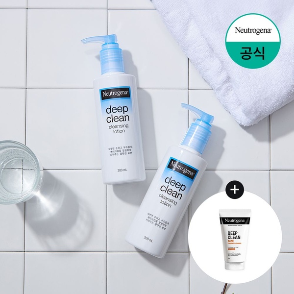 딥클린 클렌징 로션 200mlx2+(증정)아크네폼 40g