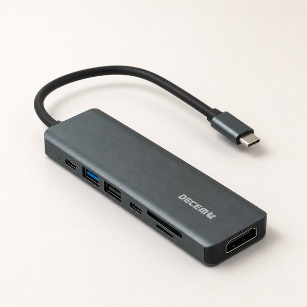 디셈 C타입 7in1 멀티허브 PD 100W HDMI 4K SD카드 DMH-7C