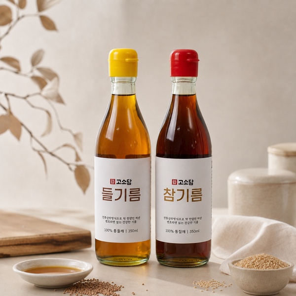 침전물이 없는 통깨 참기름/들기름 350ml