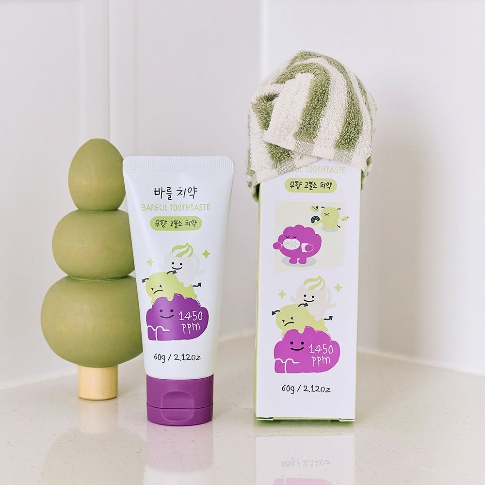 아기 치약 60g 무향 유아 어린이 1450 고불소 치약