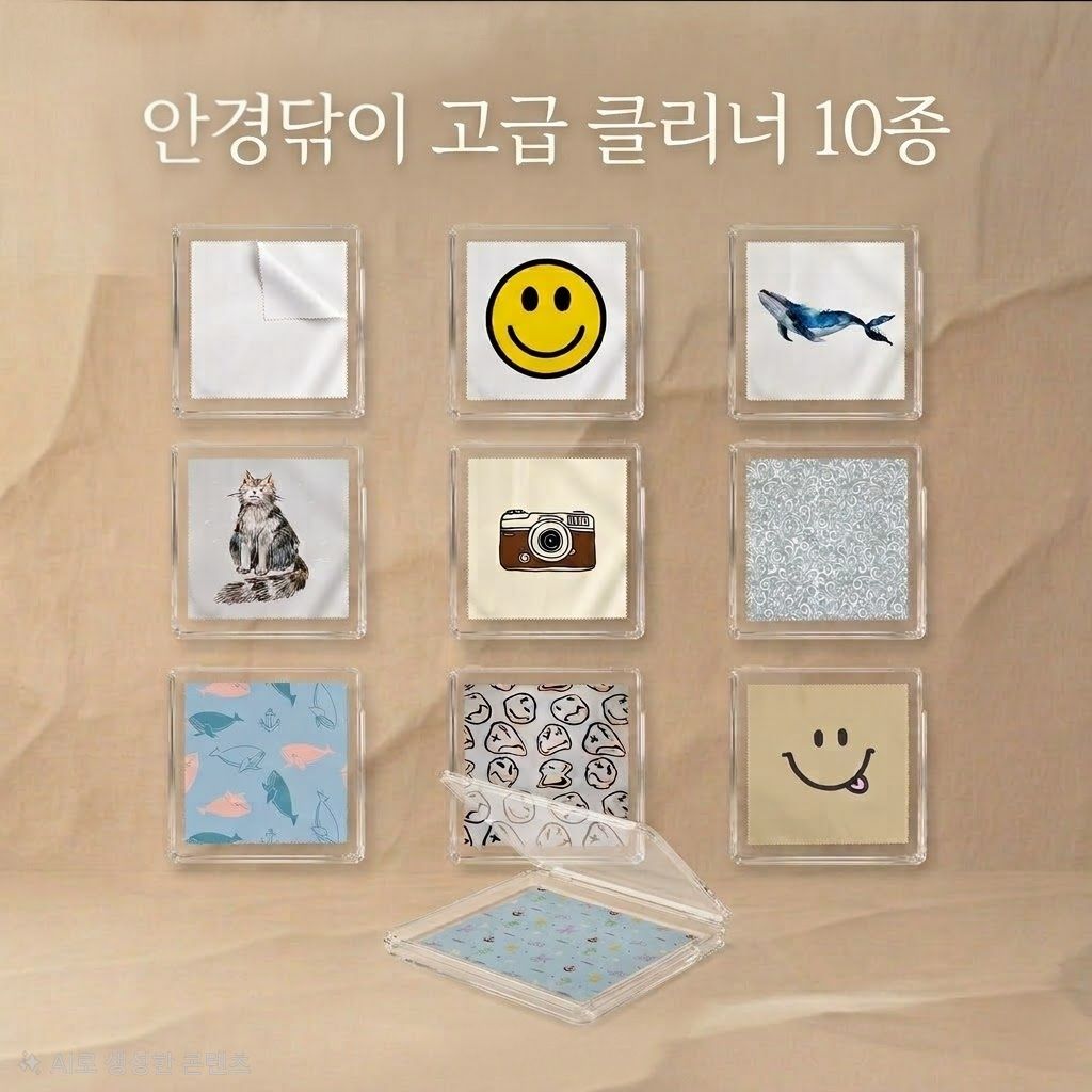 프라임타월 안경닦이 고급 클리너 디자인당 10매 안경수건
