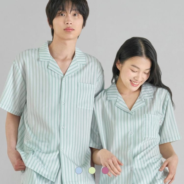 refine / 부드러운 에어핏 여름잠옷 파자마 세트, 3colors, M/L