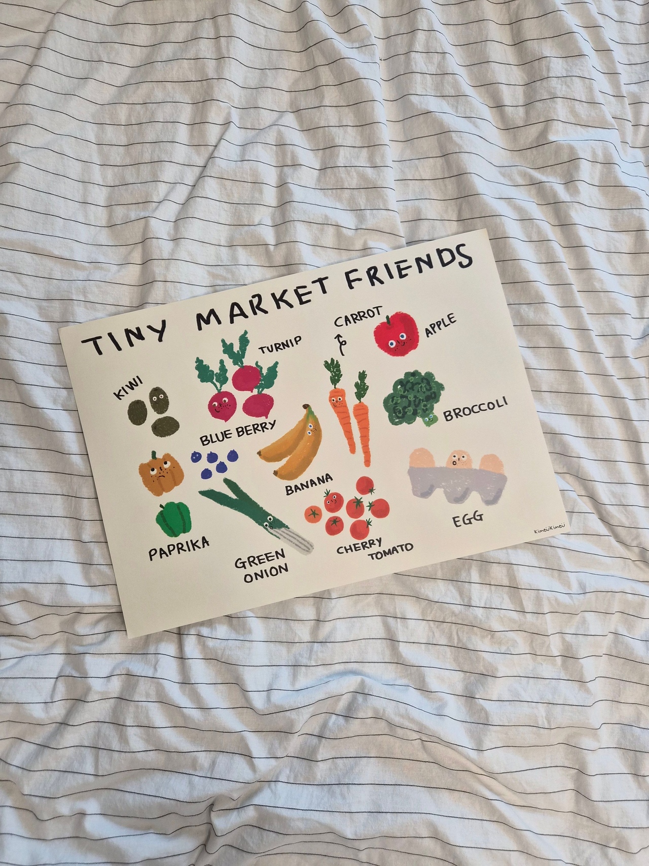 Market friends 포스터, 채소 과일 포스터