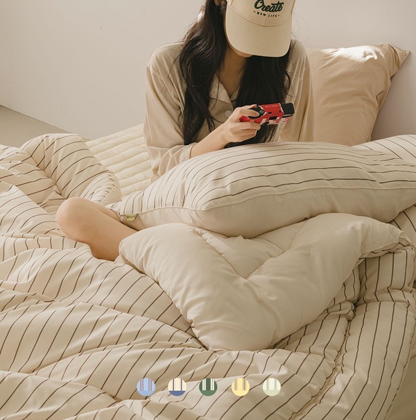 신규컬러! 말랑폭신 인더빌리지 복숭아촉감 먼지없는 사계절 차렵이불세트 SS/Q 10컬러
