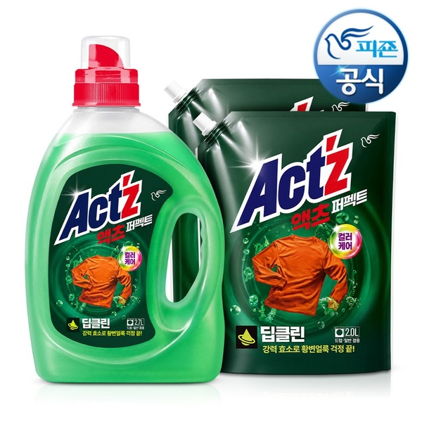 NEW 액츠 퍼팩트 딥클린 세탁세제 2.7L+2Lx2개
