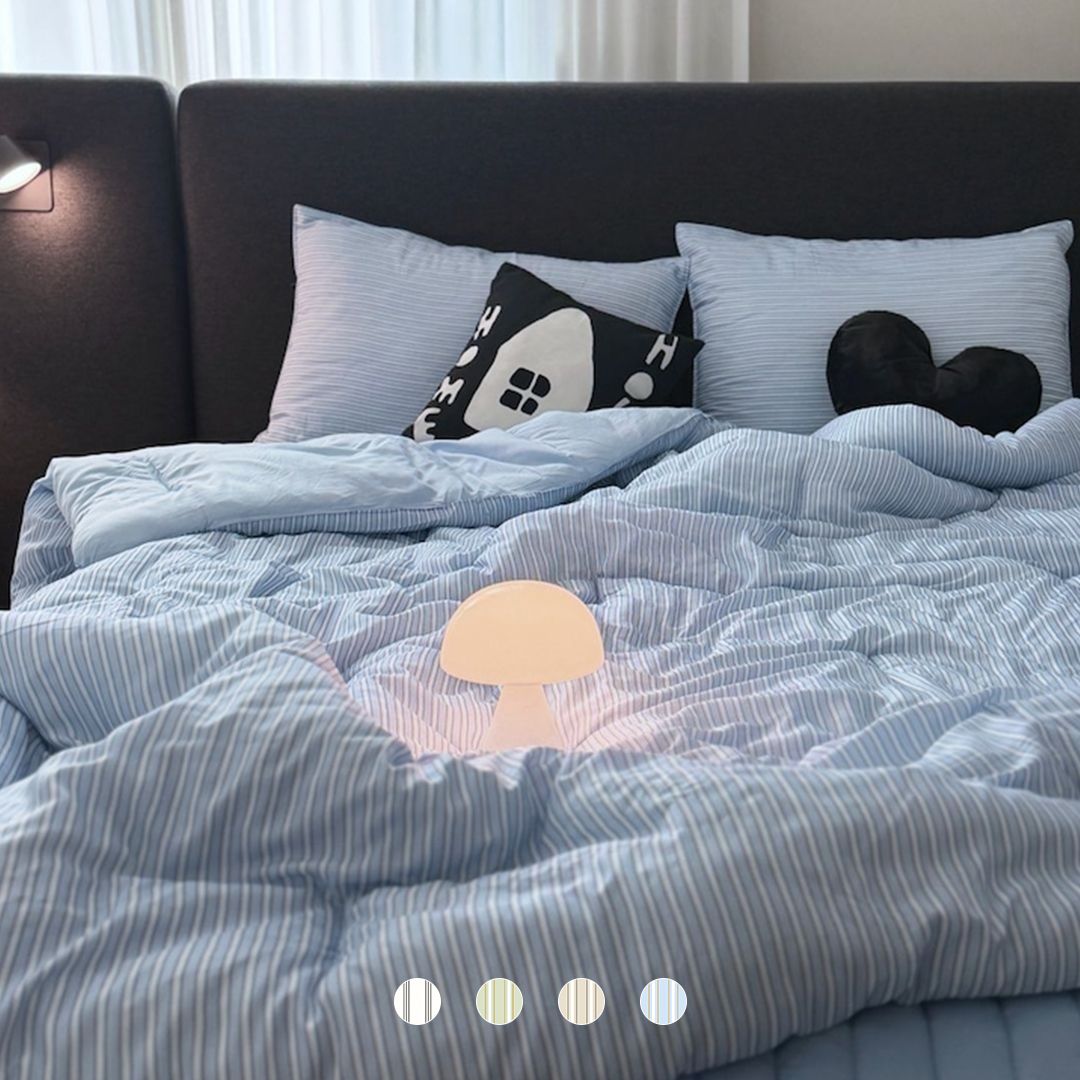 바자르 프렌치모닝 텐셀모달 100% 옥수수솜 무소음 사계절 차렵이불세트 SS/QK
