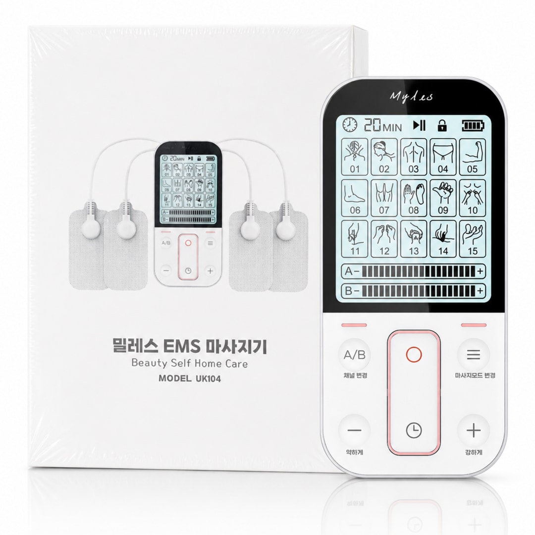 밀레스 EMS 저주파 마사지기 바디용 목 어깨 허리 근육 전신 안마기